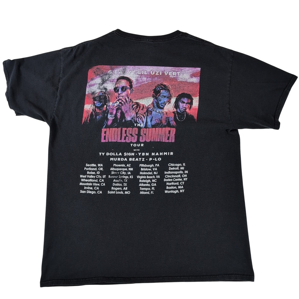 G-Eazy Lil Uzi Vert Endless Summer Tour 2018 T-Shirt Mens Fits Like Medium Black - Picture 5 of 14